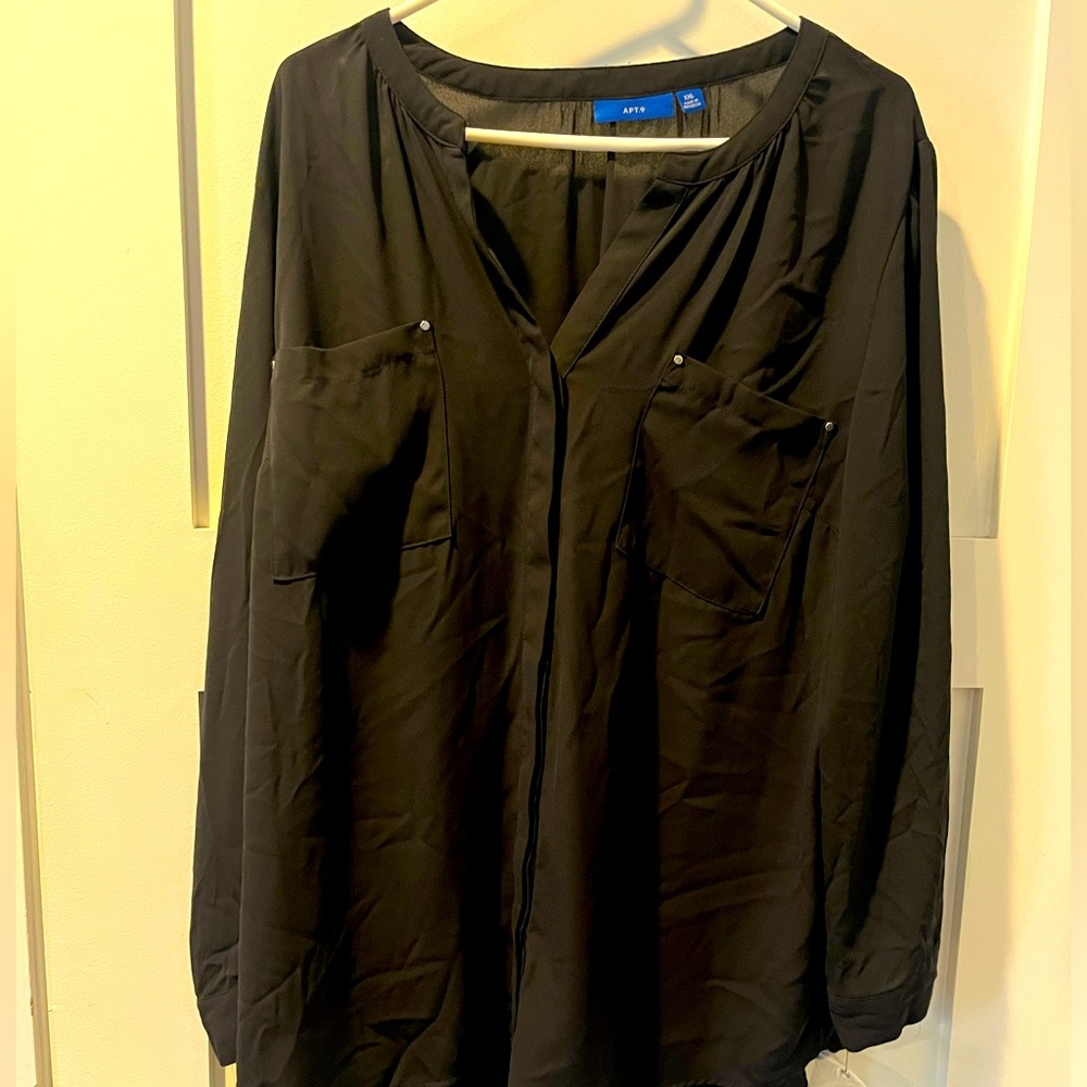 Apt 9 long black blouse